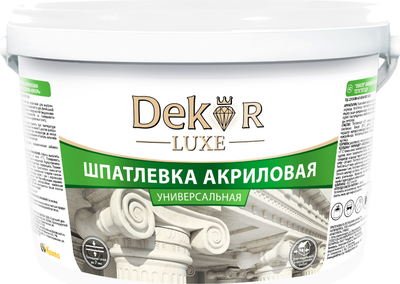 Шпатлевка готовая Dekor Акриловая универсальная (1кг, белый)