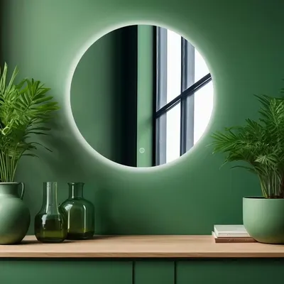 Зеркало Дабл-Ю Афины Лайт 60 / AFN60LT (с подсветкой)