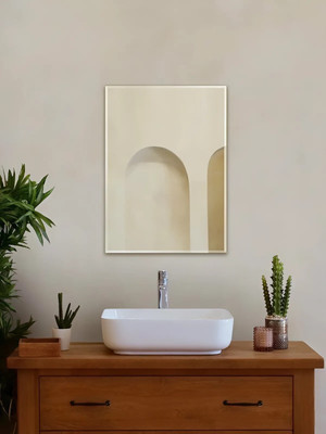 Зеркало Дабл-Ю Без полки 50x70 фацет 2 варианта навеса / ZRK50X70F