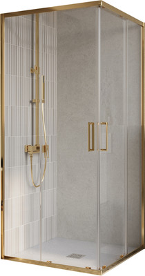 Душевой уголок BelBagno Luce-A-2-80-C-ORO