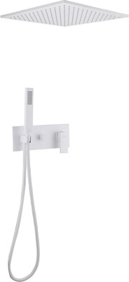 Душевая система со смесителем Abber Daheim AF8221W (белый матовый)