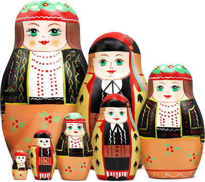 Матрешка сувенирная Брестская Фабрика Сувениров В Польском национальный костюме, Краковский строй / 7208