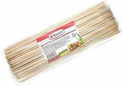 Набор одноразовых шпажек Komfi Бамбуковые KWS220C (100шт)