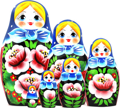 Матрешка сувенирная Брестская Фабрика Сувениров В сарафане с розами / 6057