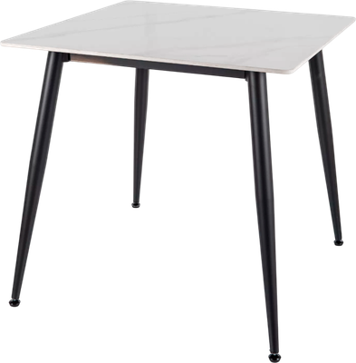 Обеденный стол Signal Rion 80x80 (белый глянец/черный)