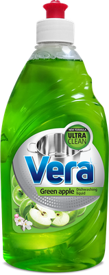 Средство для мытья посуды Vera Зеленое яблоко (450мл)