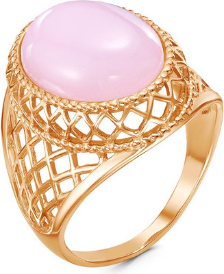 Кольцо Wolves Розовый кварц 1443 (р.19.5)