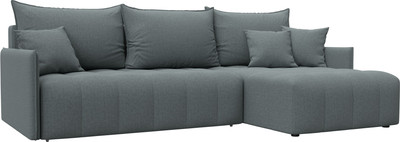 Диван угловой Лига Диванов Лига-054 НПБ угол универсальный / 129024 (рогожка Амур 07 серый)