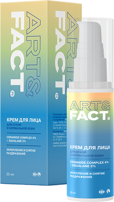 Крем для лица Art&Fact Восстанавливающий и укрепляющий Ceramide Complex 4%+Squalane 3% (50мл)