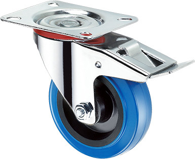 Опора колесная для тележки складской Ronel SRCLb 42 (синий)