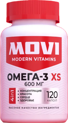 Жирные кислоты Movi Omega-3 30% XS 600 мг (120 капсул)
