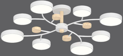 Люстра Aitin-Pro X3324/8 (белый/дерево)