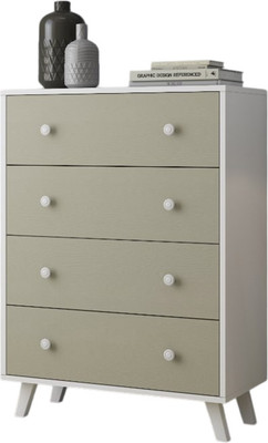 Комод Anrex Larsen 4S/70 (белый/ламбер грин)