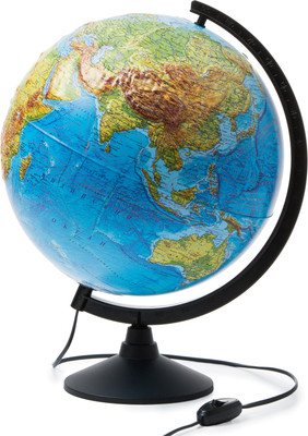 Глобус Globen Физико-политический с подсветкой Рельефный Классик / k013200221