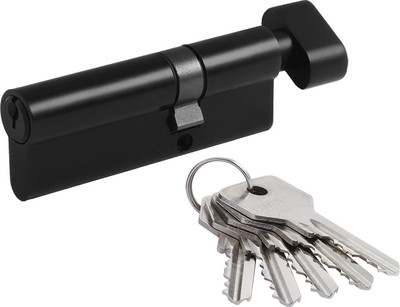 Цилиндровый механизм замка Нора-М STD AL ЛВ-90 55-35в (черный, блистер)