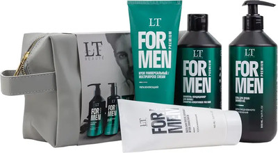 Набор косметики для лица и волос La and Te beaute Мужской Гель LT-2357+Шампунь LT-2340+Крем LT-2388 / LTMEN14