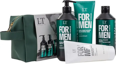 Набор косметики для лица и волос La and Te beaute Мужской Гель LT-2357+Шампунь LT-2340+Крем LT-2388 / LTMEN15