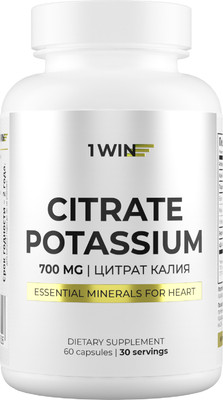 Минерал 1WIN Калий цитрат (60 капсул)