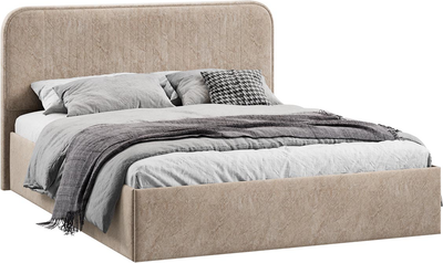 Каркас кровати ТриЯ Тиффани Тип 1 c ПМ 160x200 (микровелюр Wellmart Dark Beigeм)