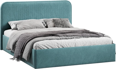 Каркас кровати ТриЯ Тиффани Тип 1 c ПМ 180x200 (микровелюр Wellmart Indigo)