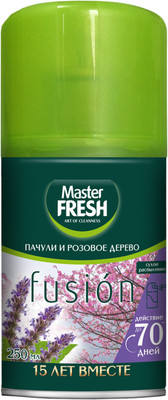 Сменный блок для освежителя воздуха Master Fresh Пачули и Розовое Дерево (250мл)
