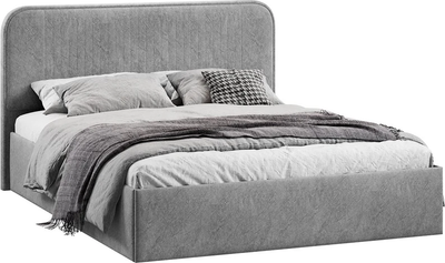 Каркас кровати ТриЯ Тиффани Тип 1 c ПМ 180x200 (микровелюр Wellmart Silver)