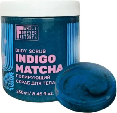 Скраб для тела Family Forever Factory Полирующий Голубая матча (250мл)