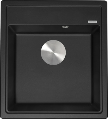 Мойка кухонная ZORG С сифоном Rock 46 Premium (черный металлик)