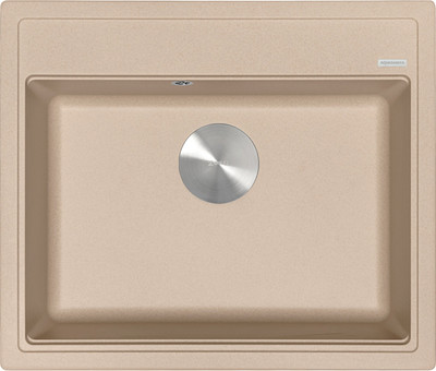 Мойка кухонная ZORG С сифоном Rock 60 Premium (бежевый)