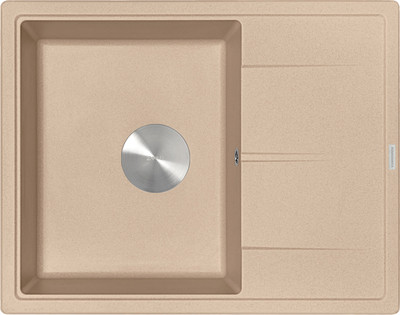 Мойка кухонная ZORG С сифоном Rock 65 Premium (бежевый)