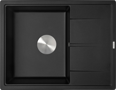 Мойка кухонная ZORG С сифоном Rock 65 Premium (черный металлик)