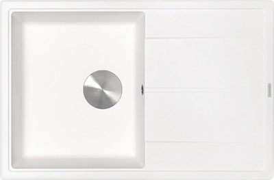 Мойка кухонная ZORG С сифоном Rock 78 Premium (белый)