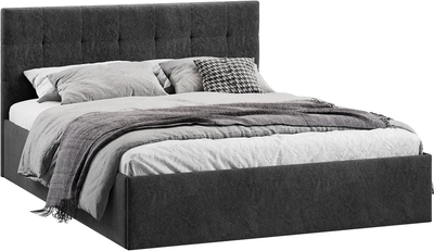 Каркас кровати ТриЯ Джоли Тип 1 универсальный 180x200 (микровелюр Wellmart Graphite)