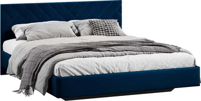 Двуспальная кровать ТриЯ Кевия Тип 1 160x200 (велюр Confetti Blue)