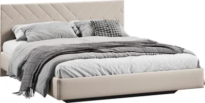 Двуспальная кровать ТриЯ Кевия Тип 1 160x200 (велюр Confetti Cream)