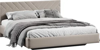 Двуспальная кровать ТриЯ Кевия Тип 1 160x200 (велюр Confetti Smoke)