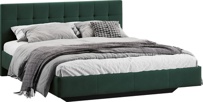 Двуспальная кровать ТриЯ Эмма Тип 1 160x200 (велюр Confetti Deep forest)