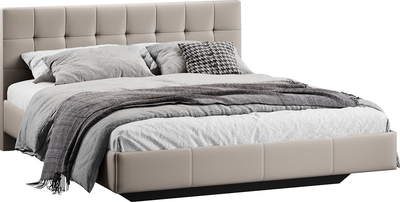 Двуспальная кровать ТриЯ Эмма Тип 1 160x200 (велюр Confetti Smoke)