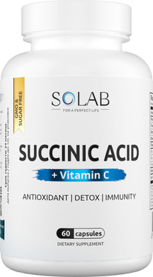 Комплексная пищевая добавка SOLAB Янтарная кислота (60 капсул)