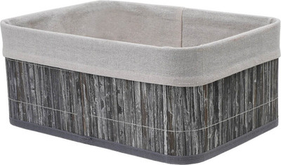 Корзина Natural House Бамбук 330x230x140 / Shan-18L (пепельный/белый)