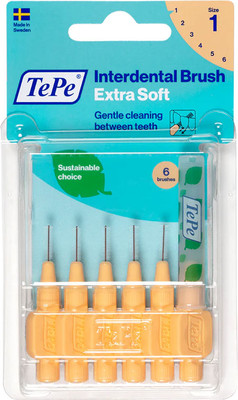 Ершики межзубные TePe Extra Soft №1 с особо мягкой щетиной (6шт)