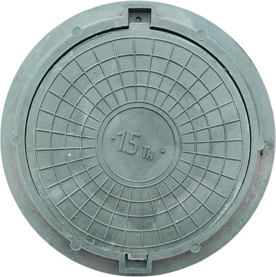 Люк канализационный ПрестиЖ Полимерно-песчаный ЛО нагрузка 1.5тн (зеленый)