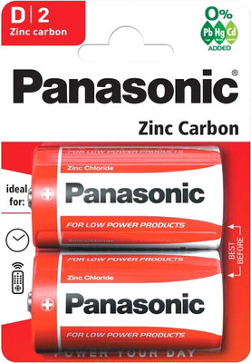 Комплект батареек Panasonic Zinc Carbon R20 BL2 24/120