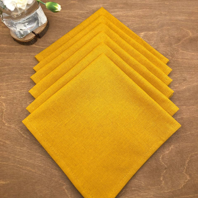 Сервировочная салфетка ОМурМебель 40x40 (6шт, горчичный)