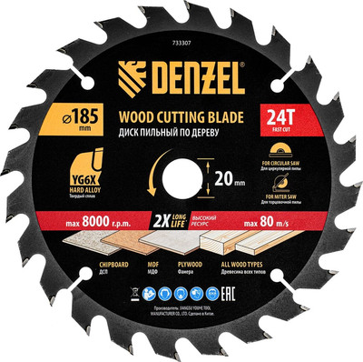 Пильный диск Denzel 733307