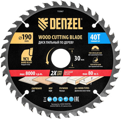Пильный диск Denzel 733967