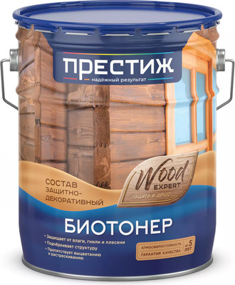 Защитно-декоративный состав ПРЕСТИЖ Biotoner (10л, орегон)