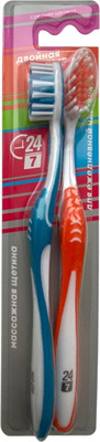 Набор зубных щеток Longa Vita 24/7 средней жесткости / X878  (2шт)