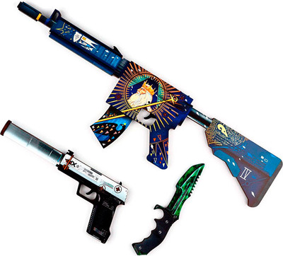 Набор игрушечного оружия Sima-Land Император. Автомат, пистолет, нож охотничий / 9911033