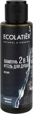 Шампунь-гель для душа Ecolatier Man Грейпфрут и Вербена 2в1 (100мл)